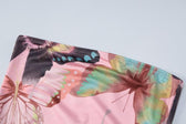 Butterfly print ruffle ribbon flower applique contrast backless maxi dress 7