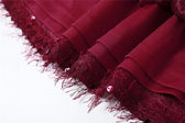 Textured glitter backless feather tube mini dress 8
