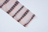 Long sleeve striped print sheer mesh crewneck ruffle mini dress 6