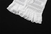Lace see through off shoulder ruffle long sleeve solid mini dress 6