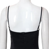 Hollow out mesh ruched zip up back dress 6