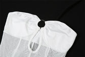 Mesh see through o ring hollow out backless tube maxi dress 7