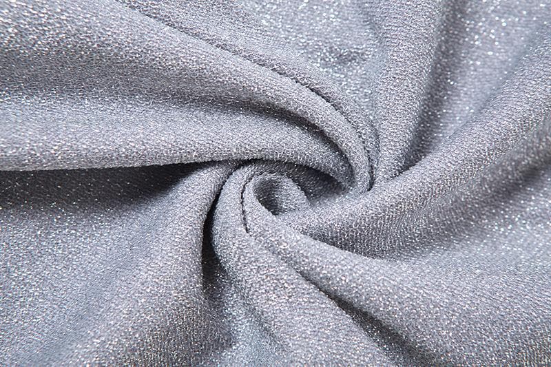 Glitter Spaghetti Strap Rosette Applique Ruffle High Split Maxi Dress 8
