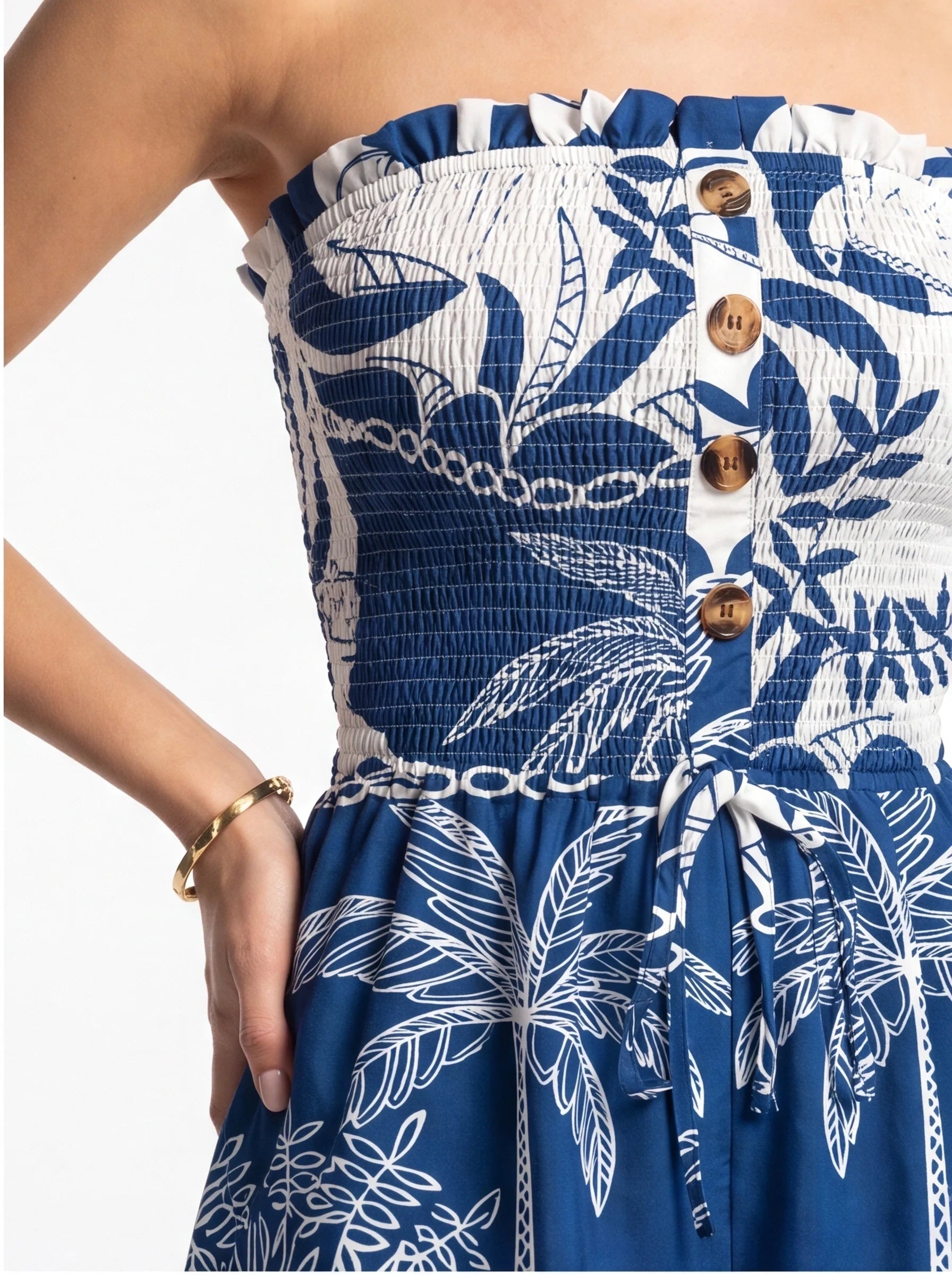 Vibrant Floral Women's Summer Romper with Adjustable Straps & Pockets