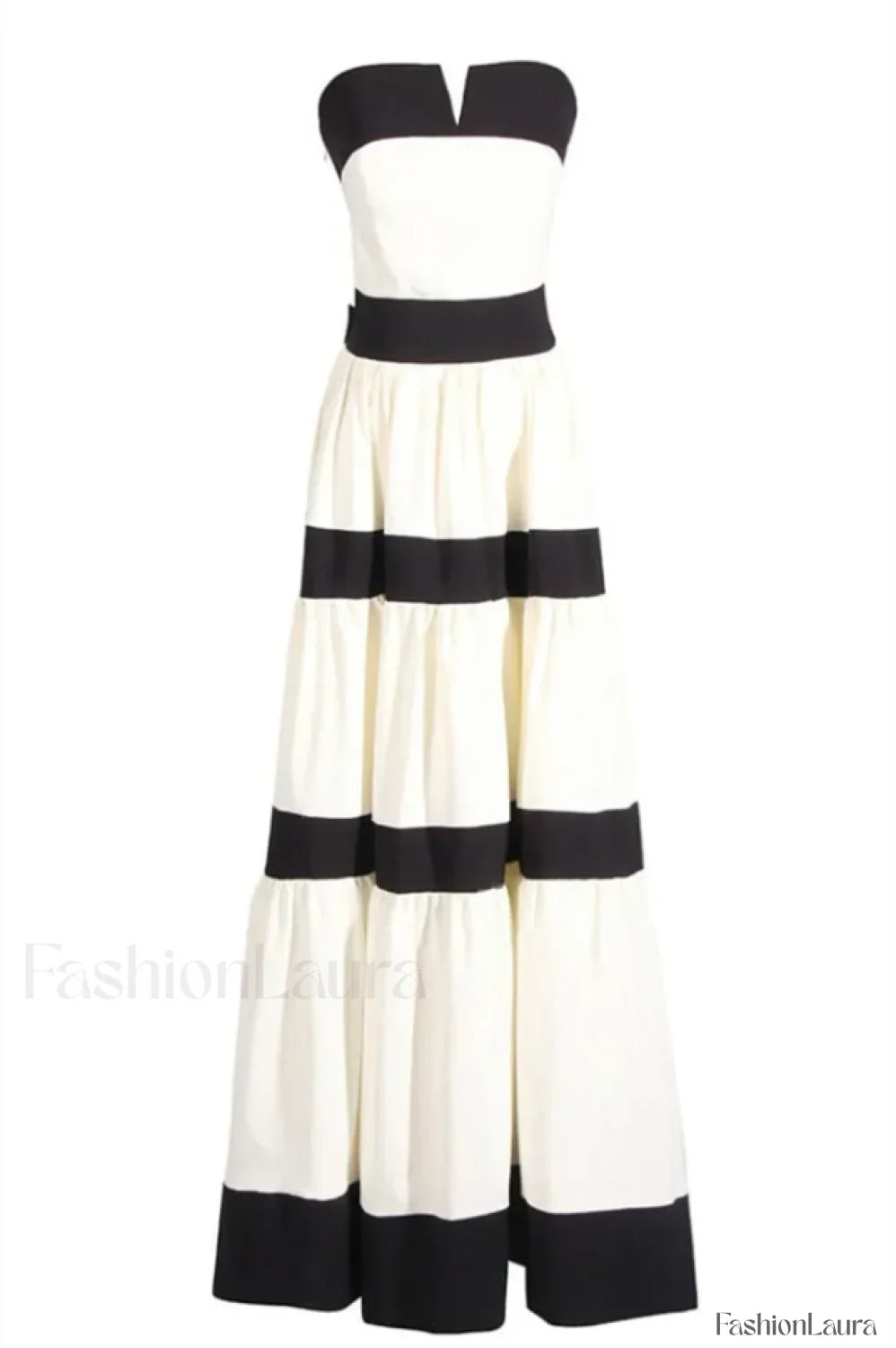 Karen Colorblock Stylish Bowknot Maxi Dress