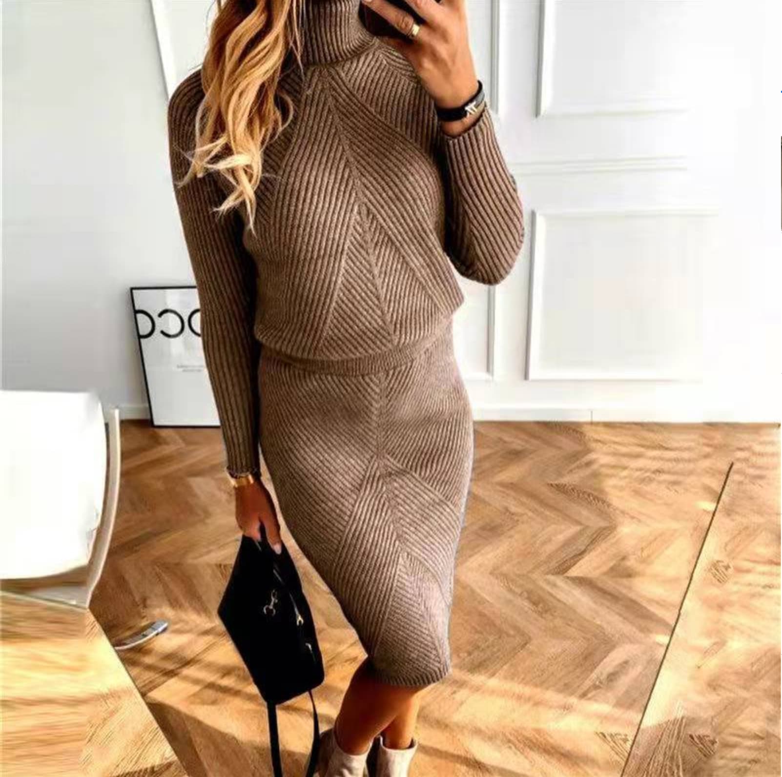 Amada Cozy Knitted Dress for Women Wardrobe Essential