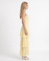 Sweetheart Corset Tiered Chiffon Maxi Dress 4