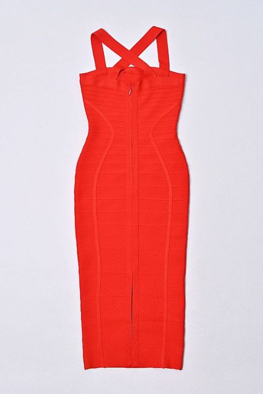 Kendall Bandage Midi Dress - Lipstick Red