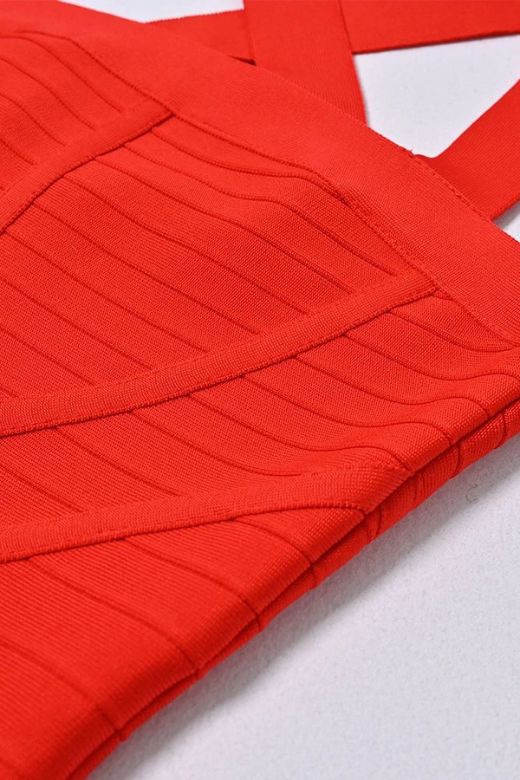 Kendall Bandage Midi Dress - Lipstick Red