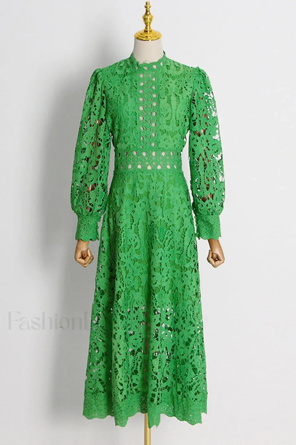 Kenzie Elegant Midi Dress S / Green