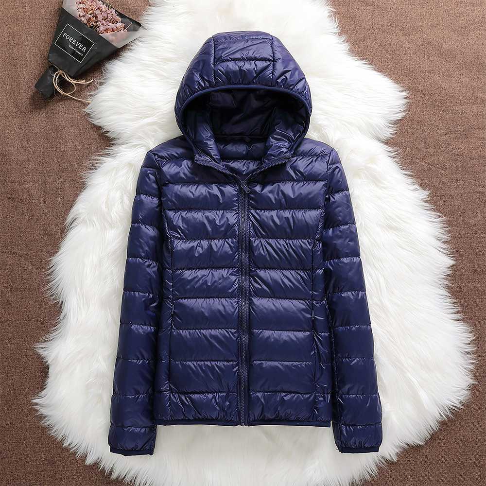 Hooded Zip Front Lightweight Packable Puffer Jacket