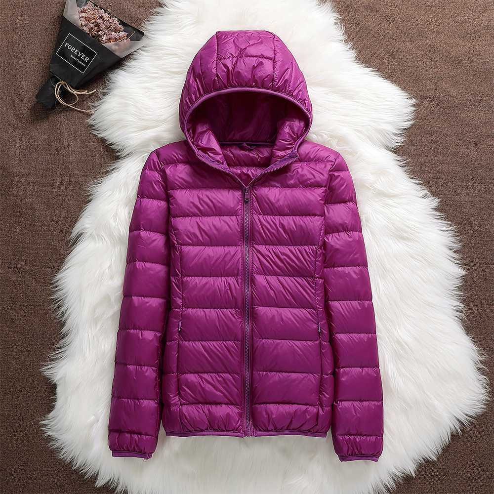 Hooded Zip Front Lightweight Packable Puffer Jacket