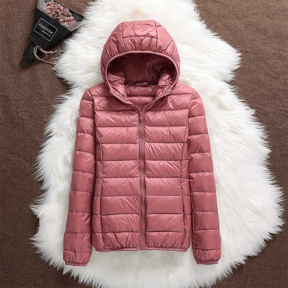Hooded Zip Front Lightweight Packable Puffer Jacket