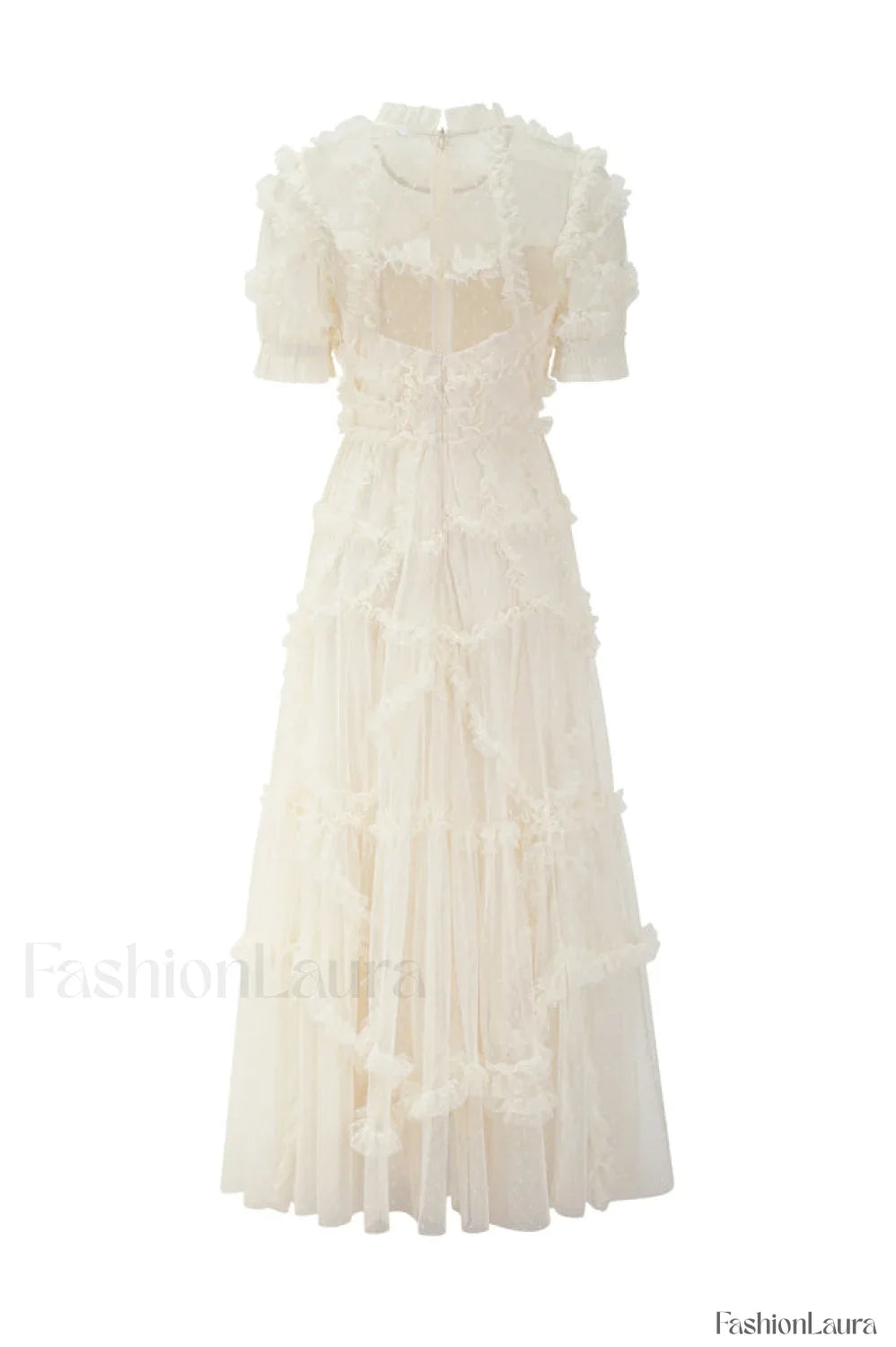 Kinley Ruched Ruffle Charming Hem Maxi Dress