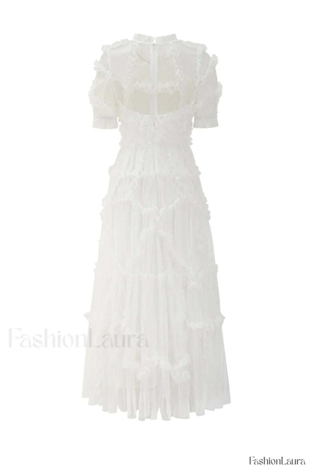 Kinley Ruched Ruffle Charming Hem Maxi Dress