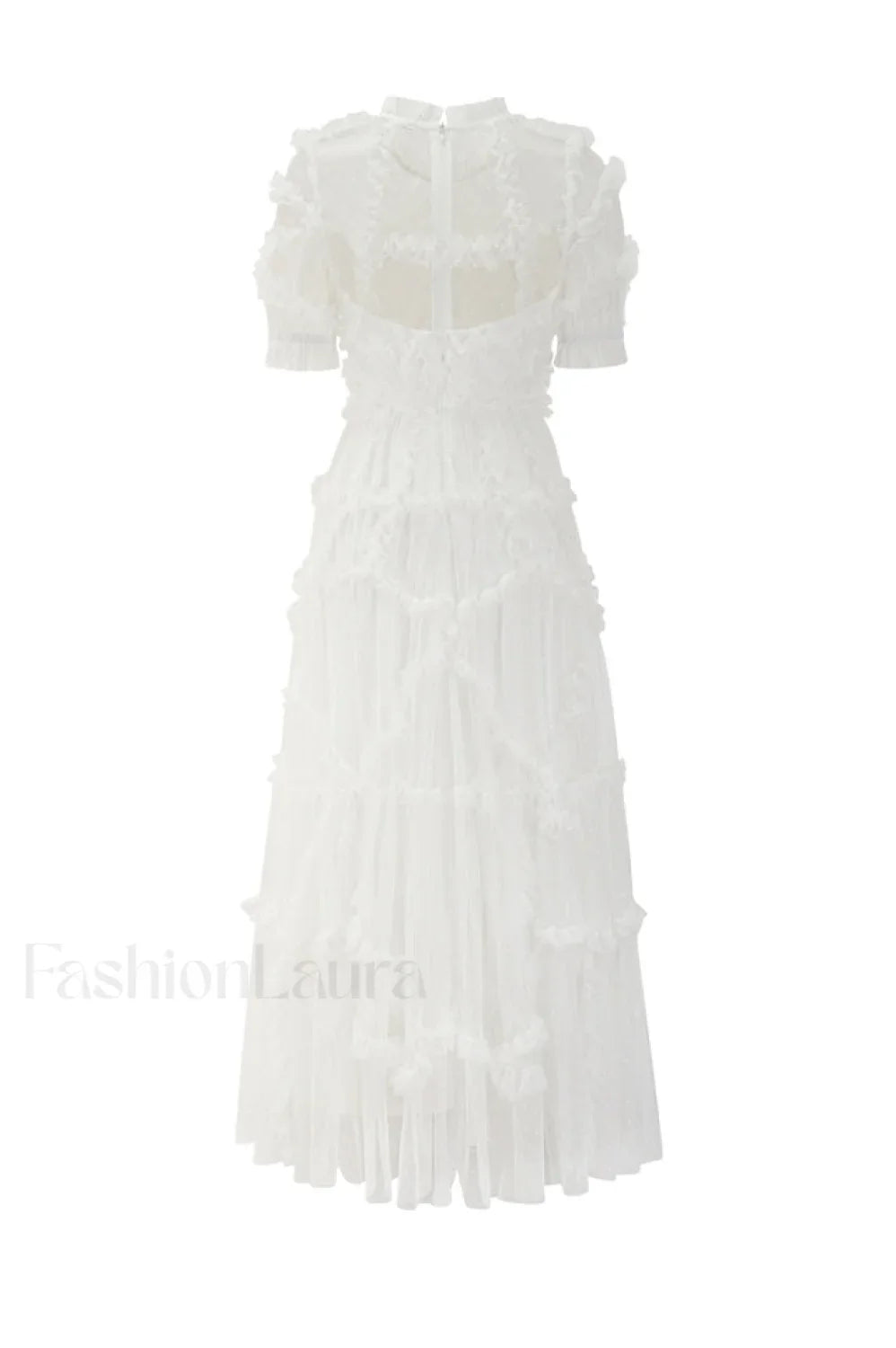 Kinley Ruched Ruffle Charming Hem Maxi Dress