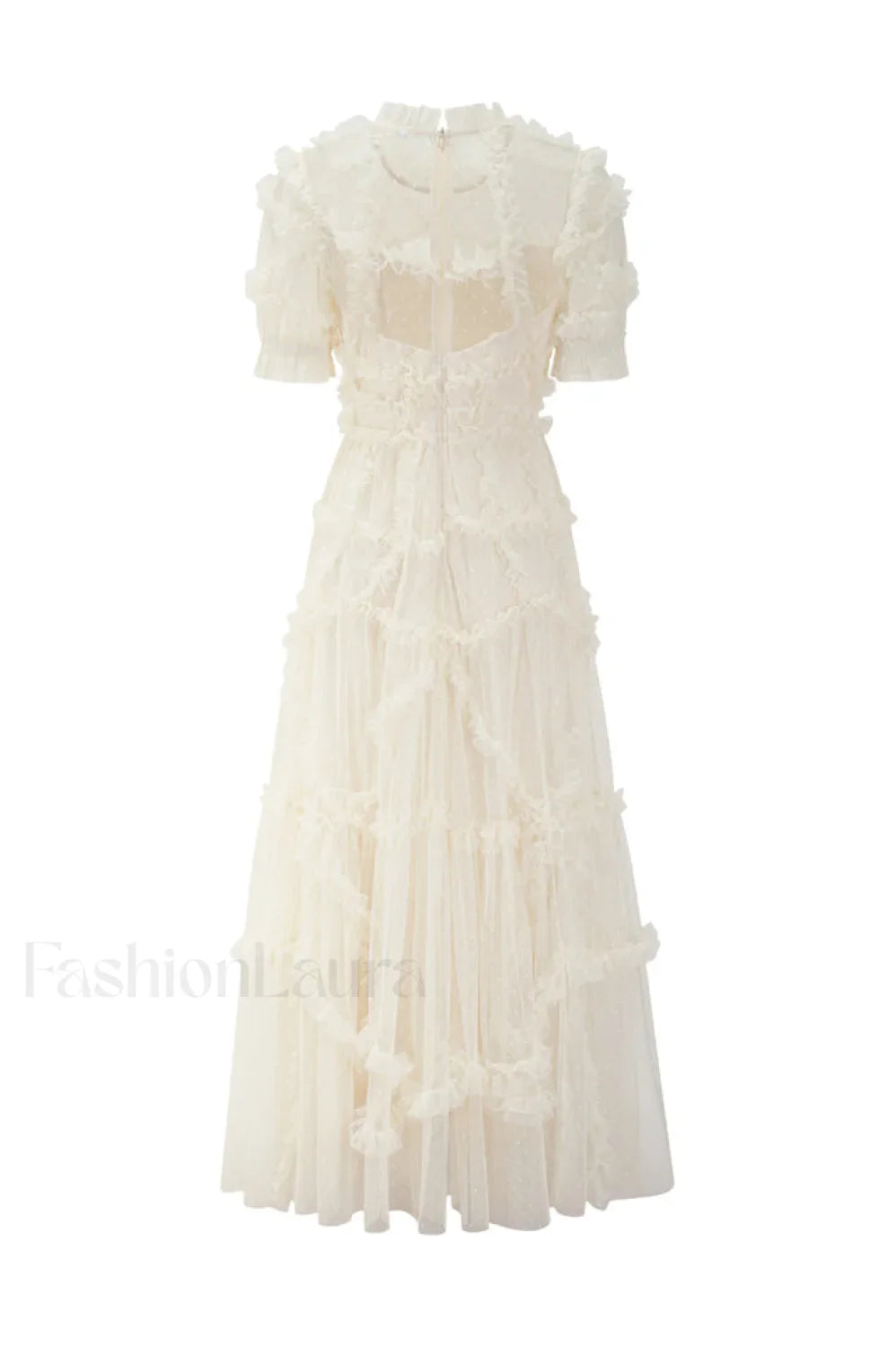 Kinley Ruched Ruffle Charming Hem Maxi Dress