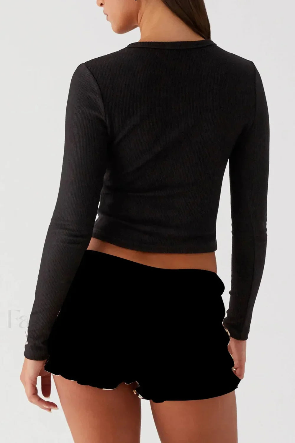 Knit Ribbed Button Front Crop Cardigan