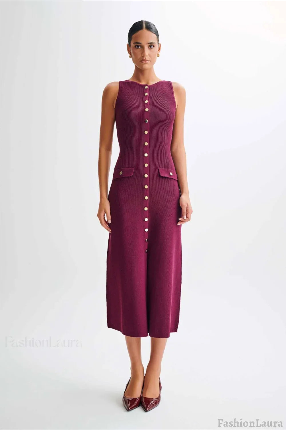 Knit Sleeveless Bodycon Sweater Dress