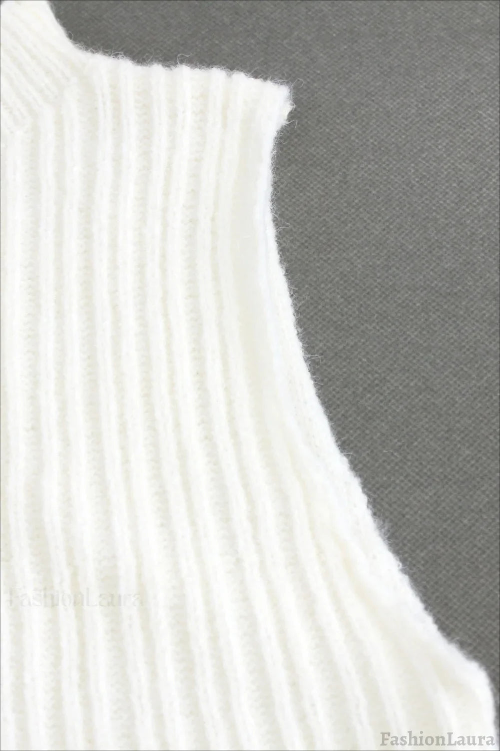 Knit Sweater Tank Top & Split Skirt Sweater Dress