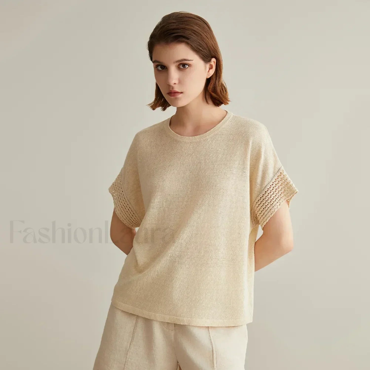 Knitted Pullover Linen Sweater T-Shirt