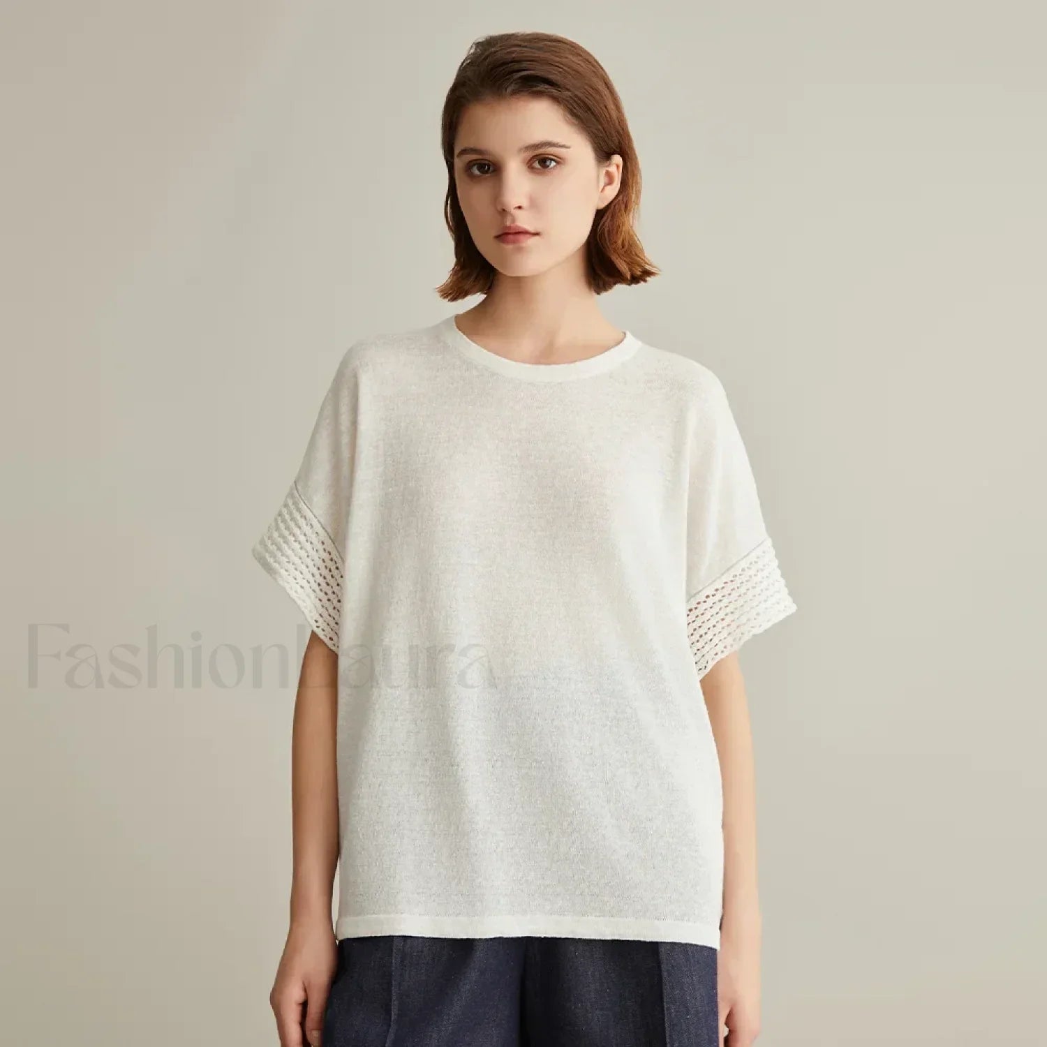Knitted Pullover Linen Sweater T-Shirt