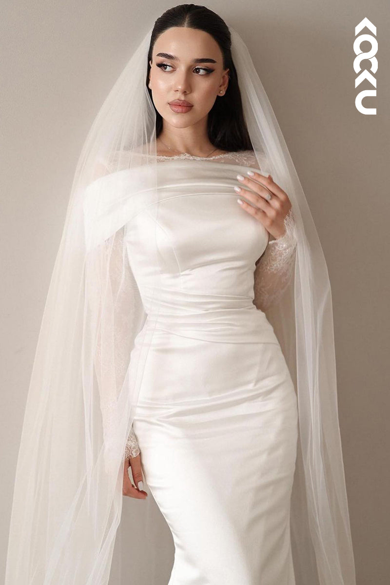 K2006 - Elegant & Charming Long Sleeves Mermaid Wedding Dress