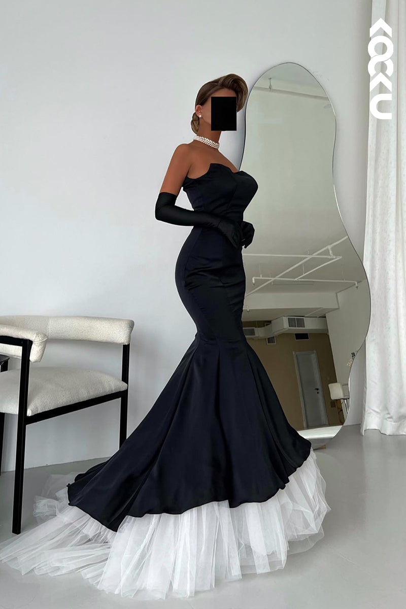 L2680 - Trumpet/Mermaid Off-Shoulder Elegant Evening Party Prom Dress