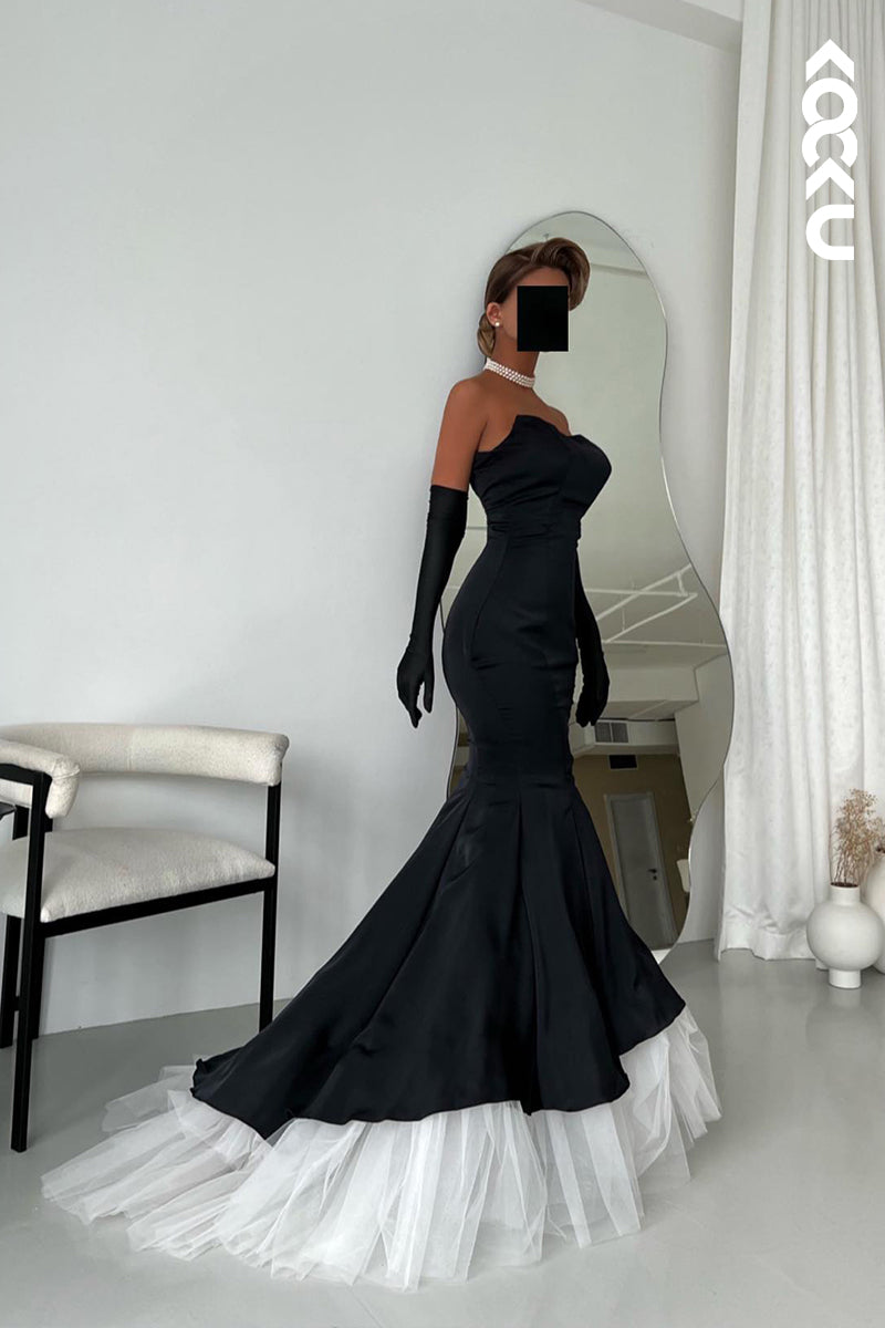 L2680 - Trumpet/Mermaid Off-Shoulder Elegant Evening Party Prom Dress