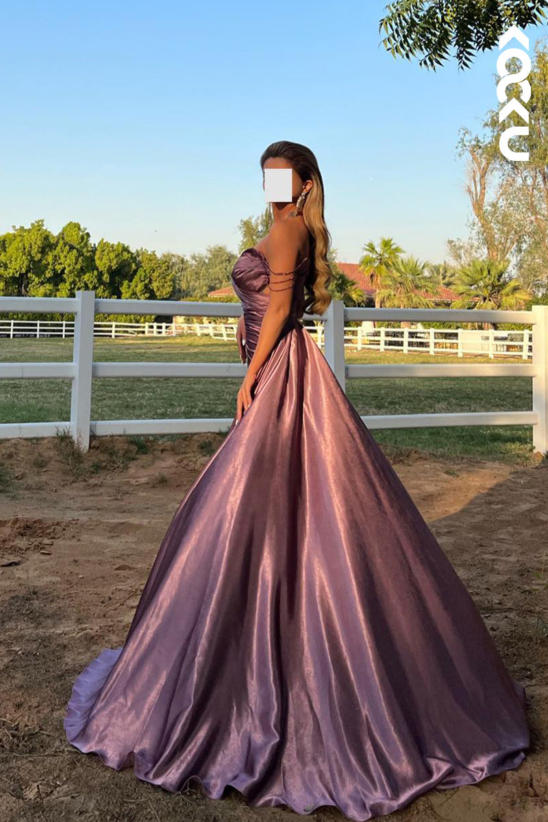 L2679 - Elegant & Luxurious Strapless Sleeveless Mermaid Ruched Formal Party Prom Dress