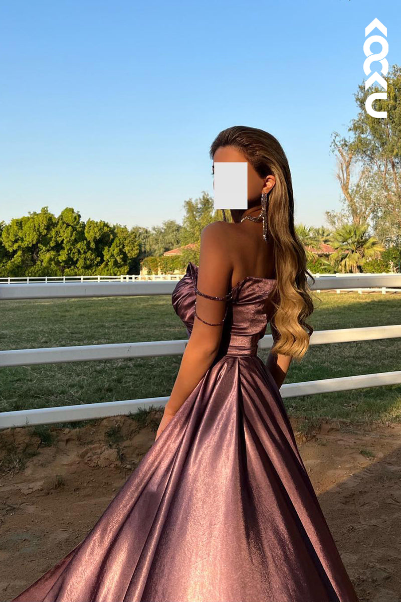 L2679 - Elegant & Luxurious Strapless Sleeveless Mermaid Ruched Formal Party Prom Dress