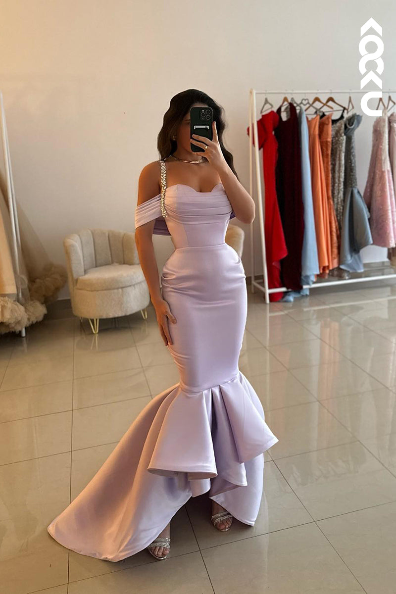 L2750 - Trumpet/Mermaid Straps Cap Sleeves Sweetheart Formal Prom Dress