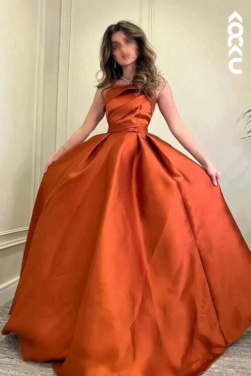 L2776 - A-Line Classic & Timeless Off-Shoulder Sleeveless Ruched Formal Party Prom Dress