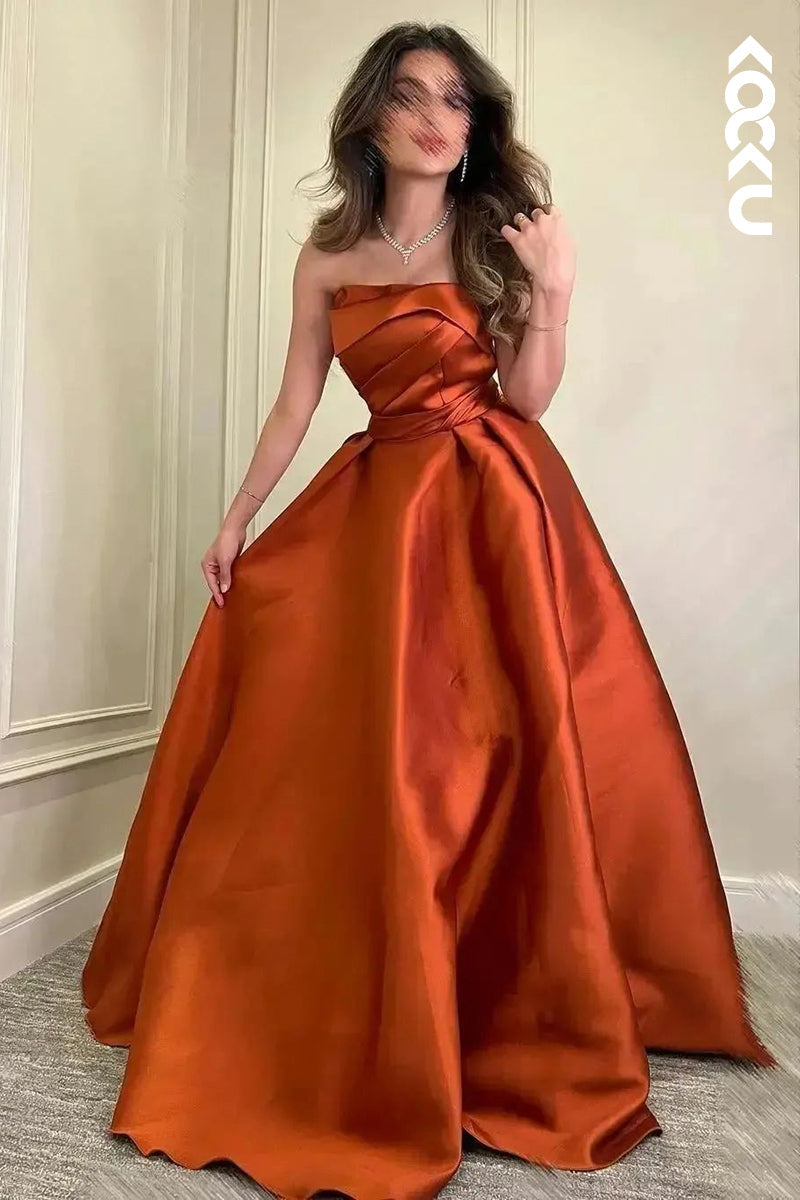 L2776 - A-Line Classic & Timeless Off-Shoulder Sleeveless Ruched Formal Party Prom Dress