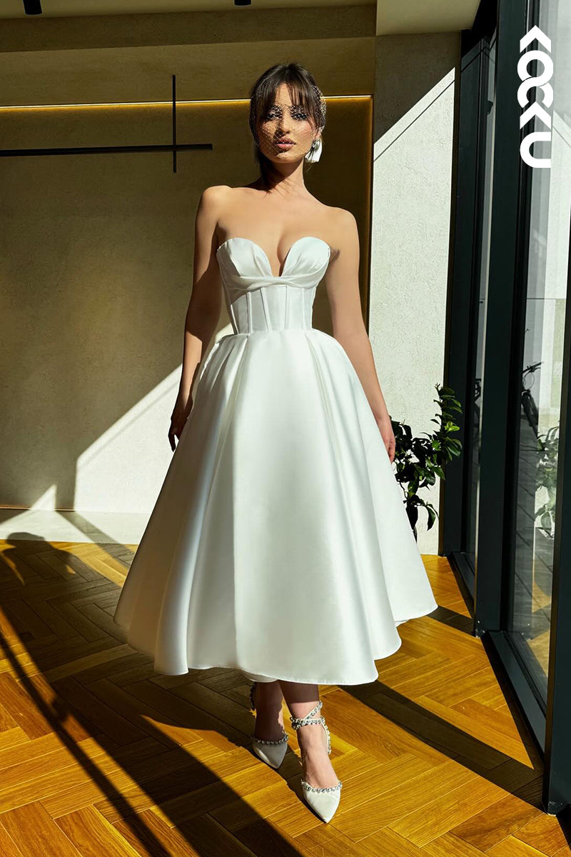 L2784 - Couture & Ornate V-neck A-line Sleeveless Strapless Eleagant Formal Prom Dress