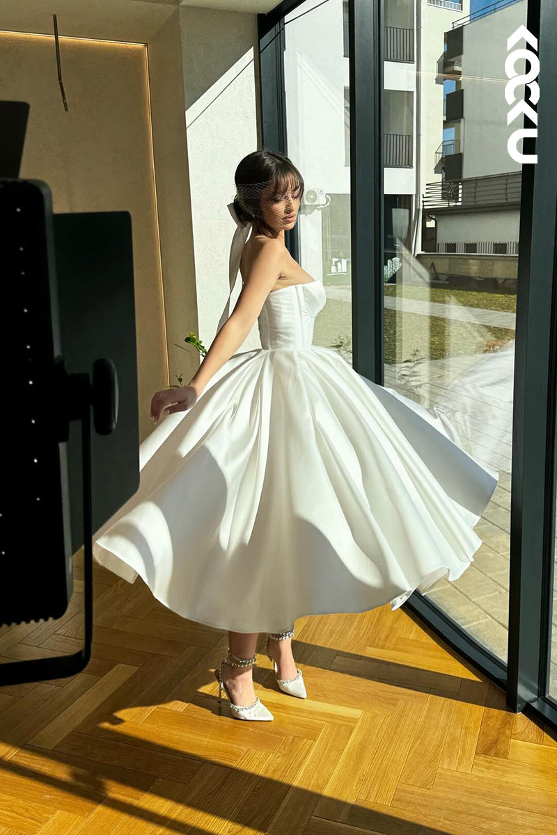 L2784 - Couture & Ornate V-neck A-line Sleeveless Strapless Eleagant Formal Prom Dress