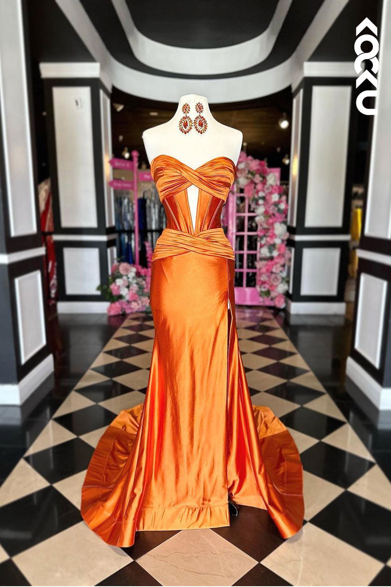 L2648 - Elegant & Luxurious Off-Shoulder Sleeveless Mermaid Formal Party Prom Dress
