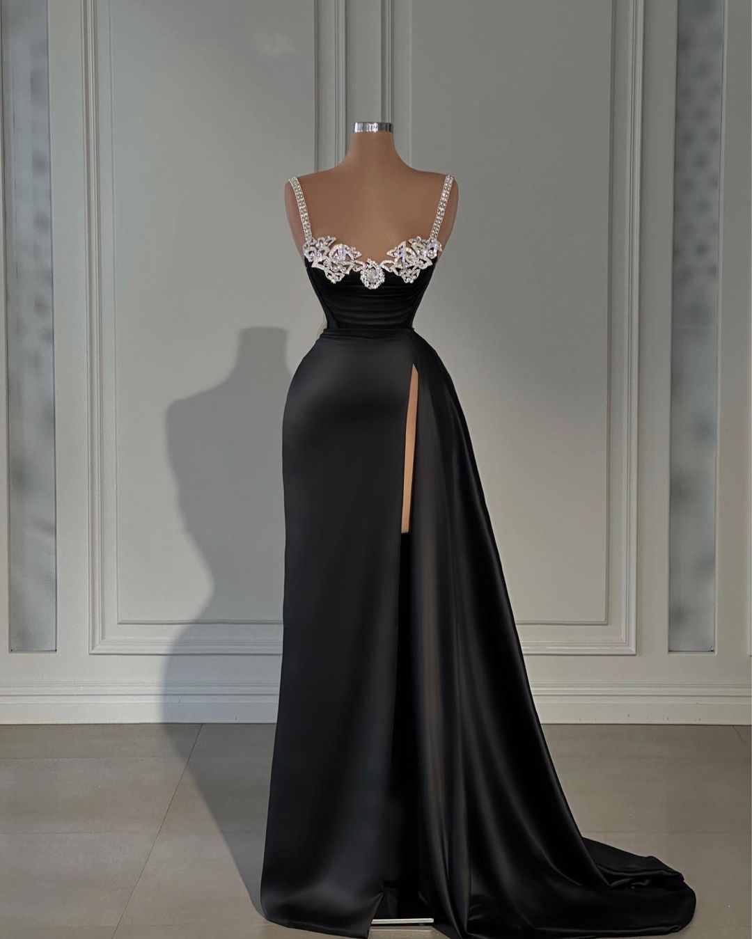 L2372 - Gorgeous Rhinestones Straps Sweetheart Sheath Evening Prom Dress