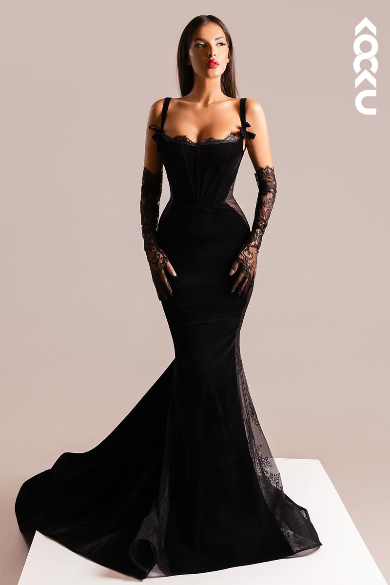 L2896 - Sexy & Hot Square Straps Trumpet/Mermaid Evening Formal Party Prom Dress