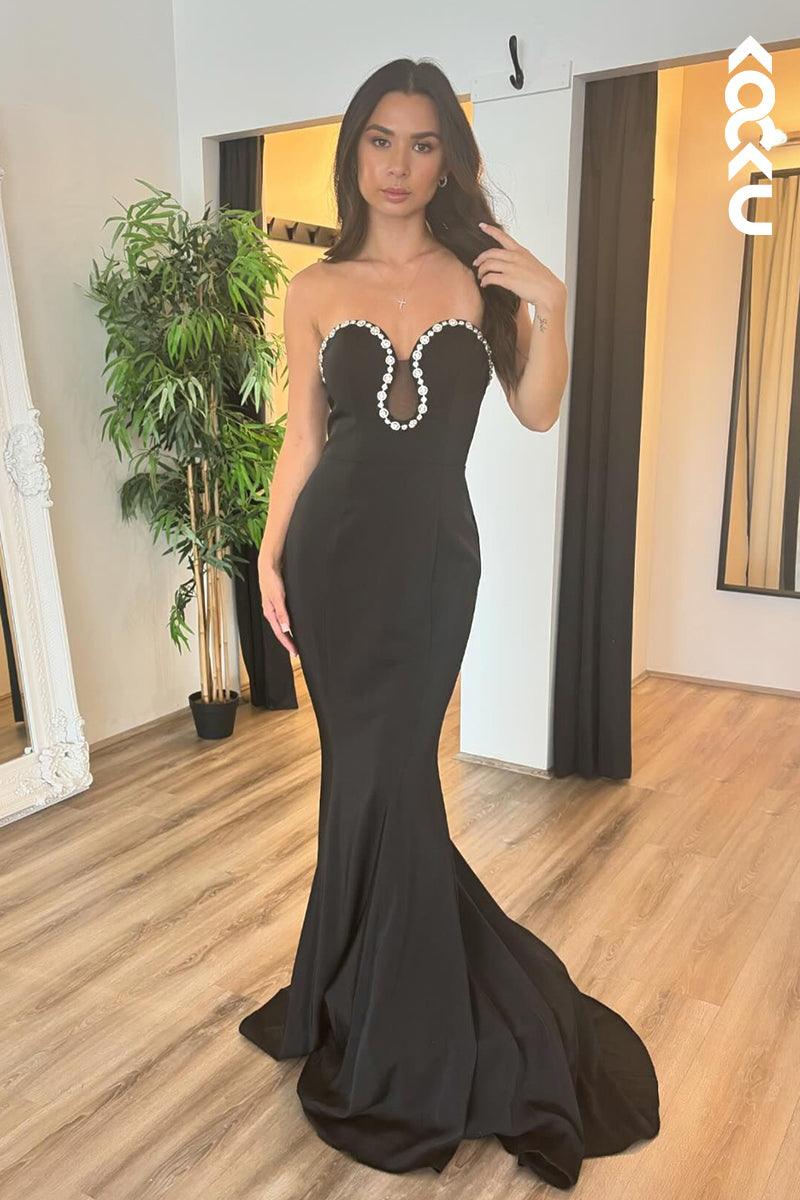 L2970 - Chic & Modern Sweetheart Sleeveless Trumpet/Mermaid Evening Party Prom Dress