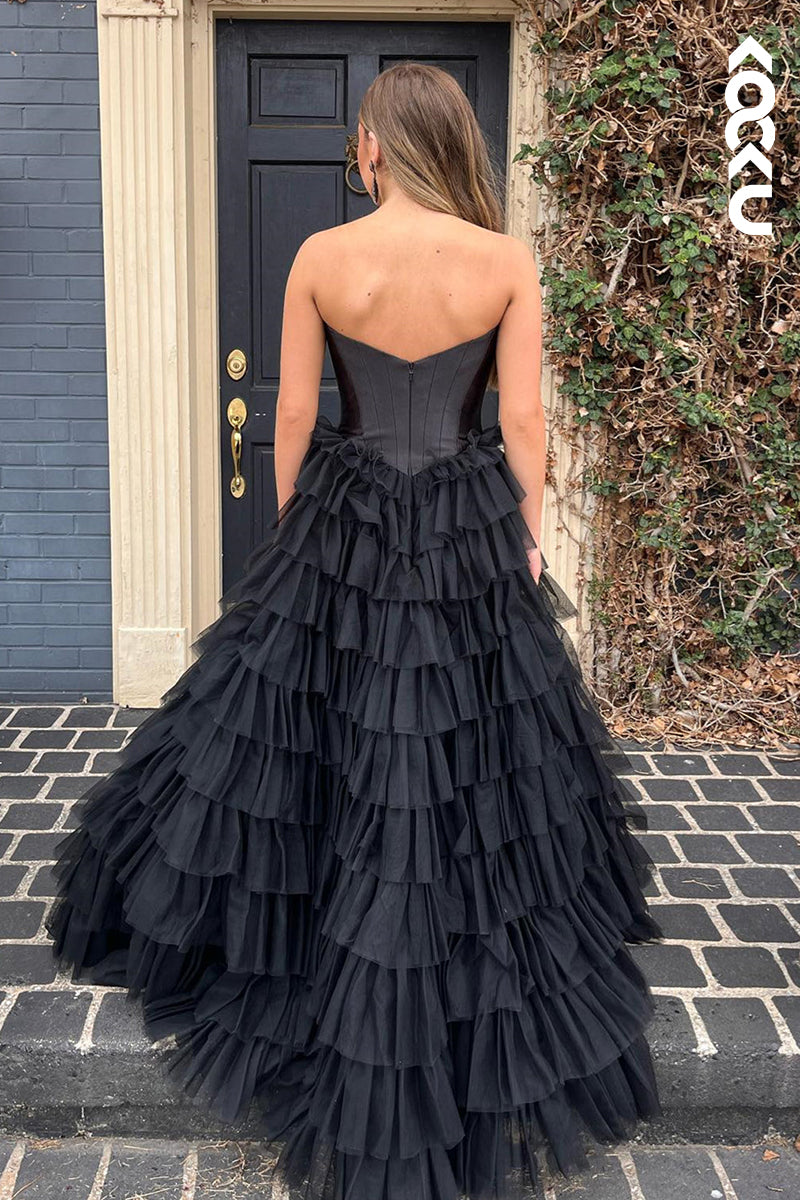 L2382 - Chic & Morden Sweetheart Sleeveless Strapless A-Line Formal Prom Dress