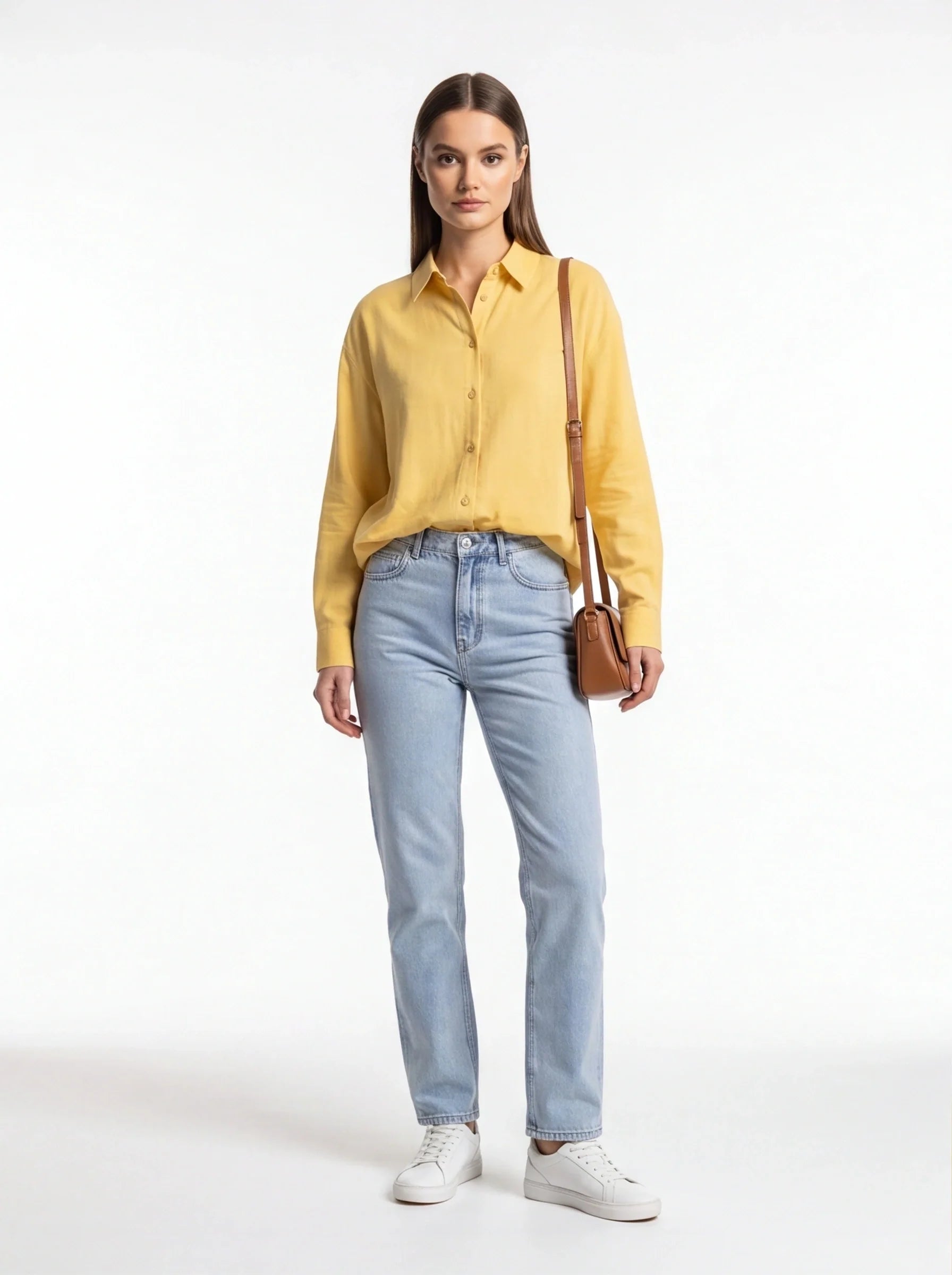 Elegant Relaxed Button Blouse with Soft Fabric and Versatile Fit