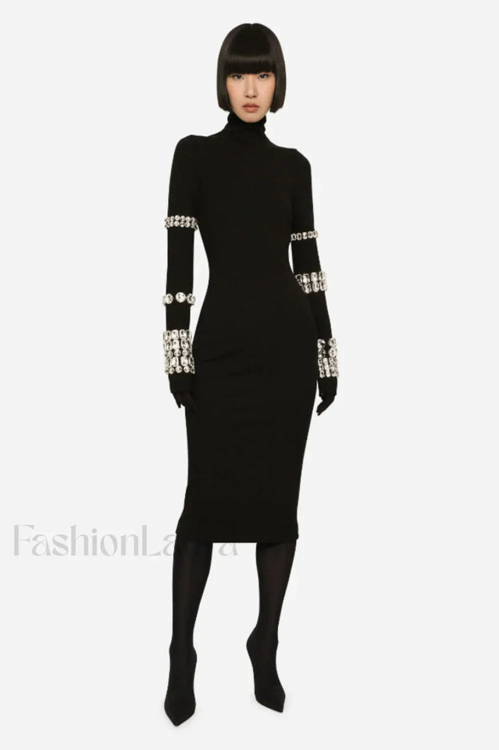 Kris Rhinestone Stylish Bodycon Dress