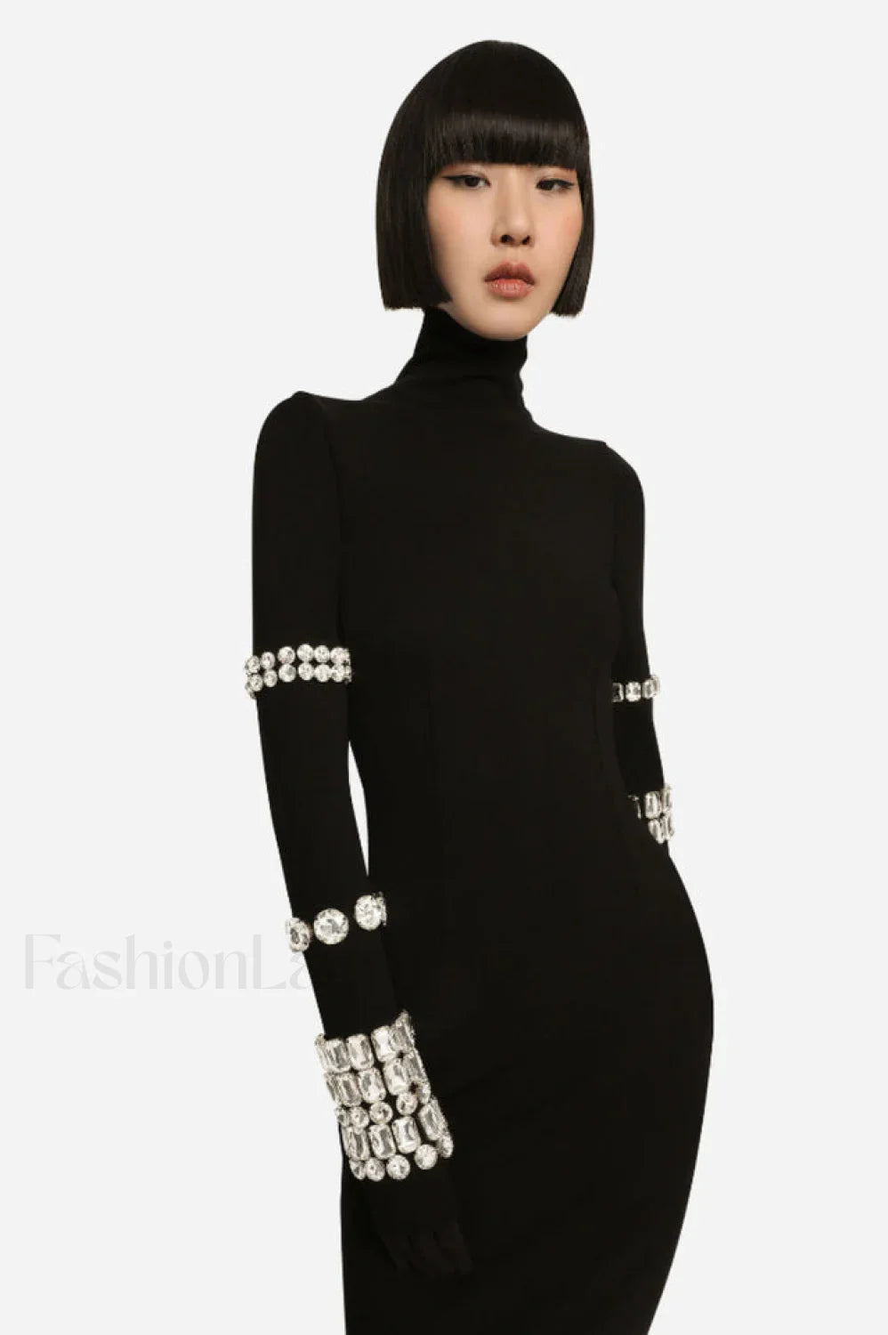 Kris Rhinestone Stylish Bodycon Dress
