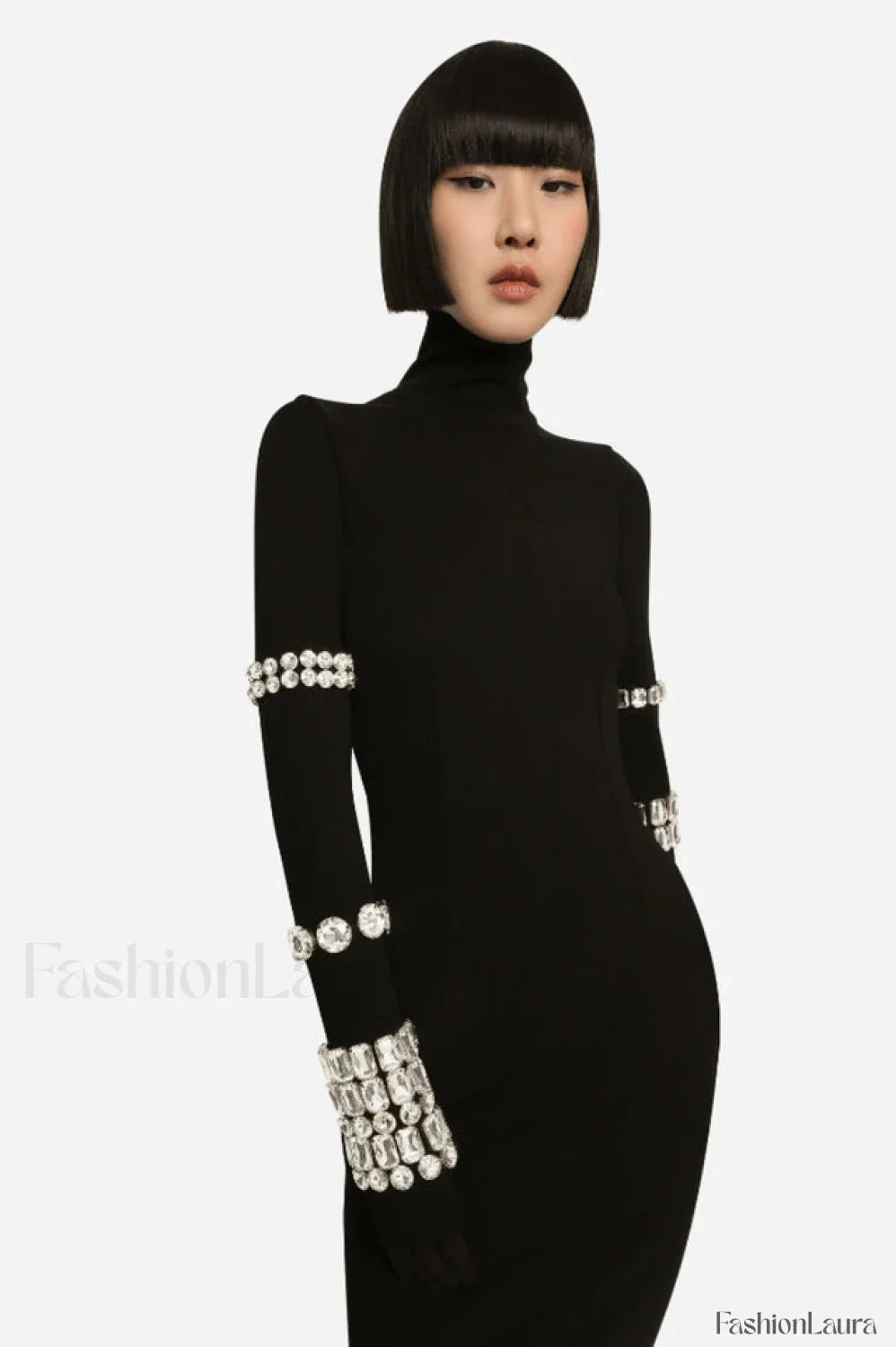 Kris Rhinestone Stylish Bodycon Dress