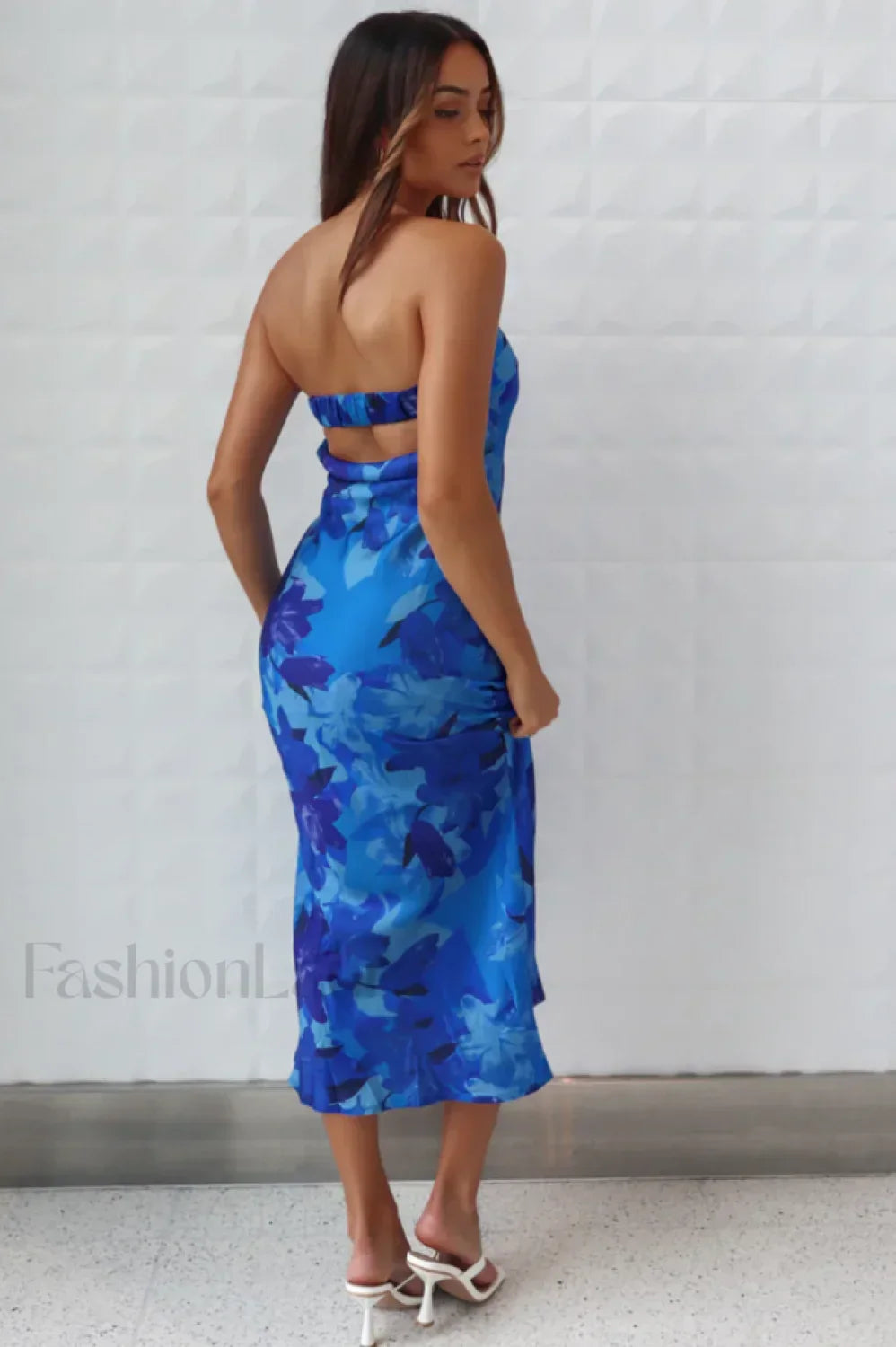 Kyra Satin Stylish Midi Dress