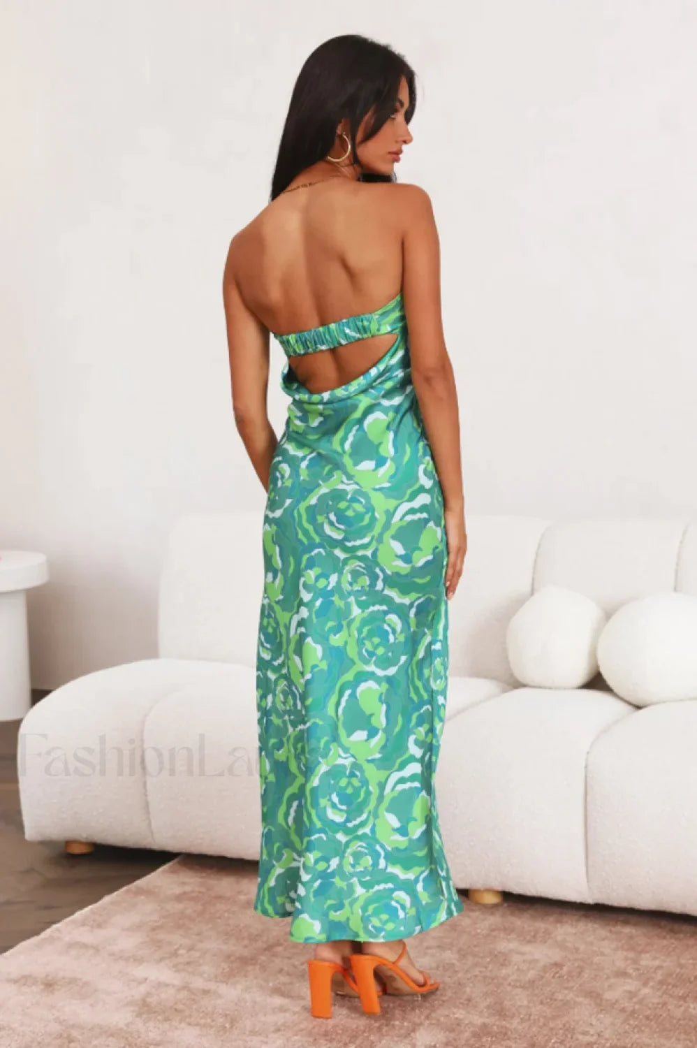 Kyra Satin Stylish Midi Dress