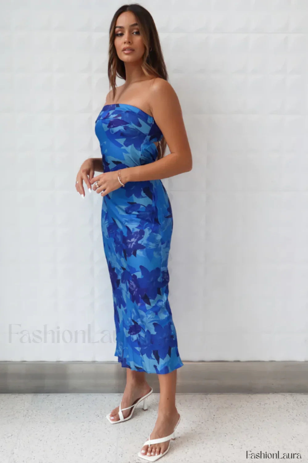 Kyra Satin Stylish Midi Dress
