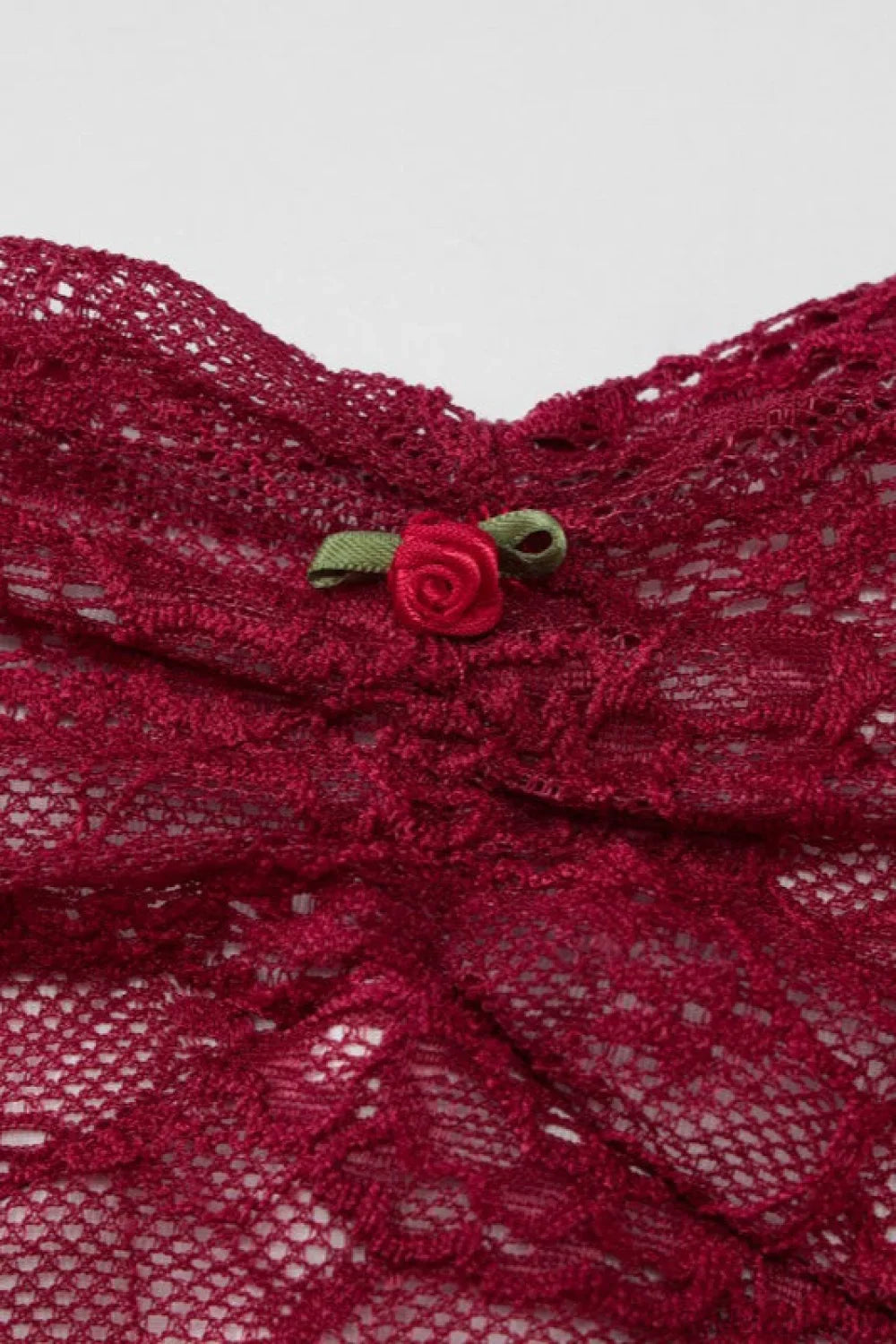 Lace Bustier Ruffle Hem Cocktail Dress