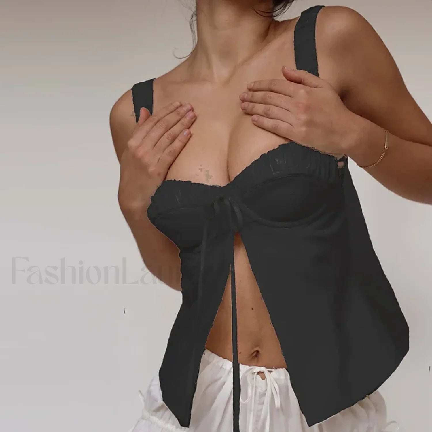 Lace Corset Strappy Crop Top